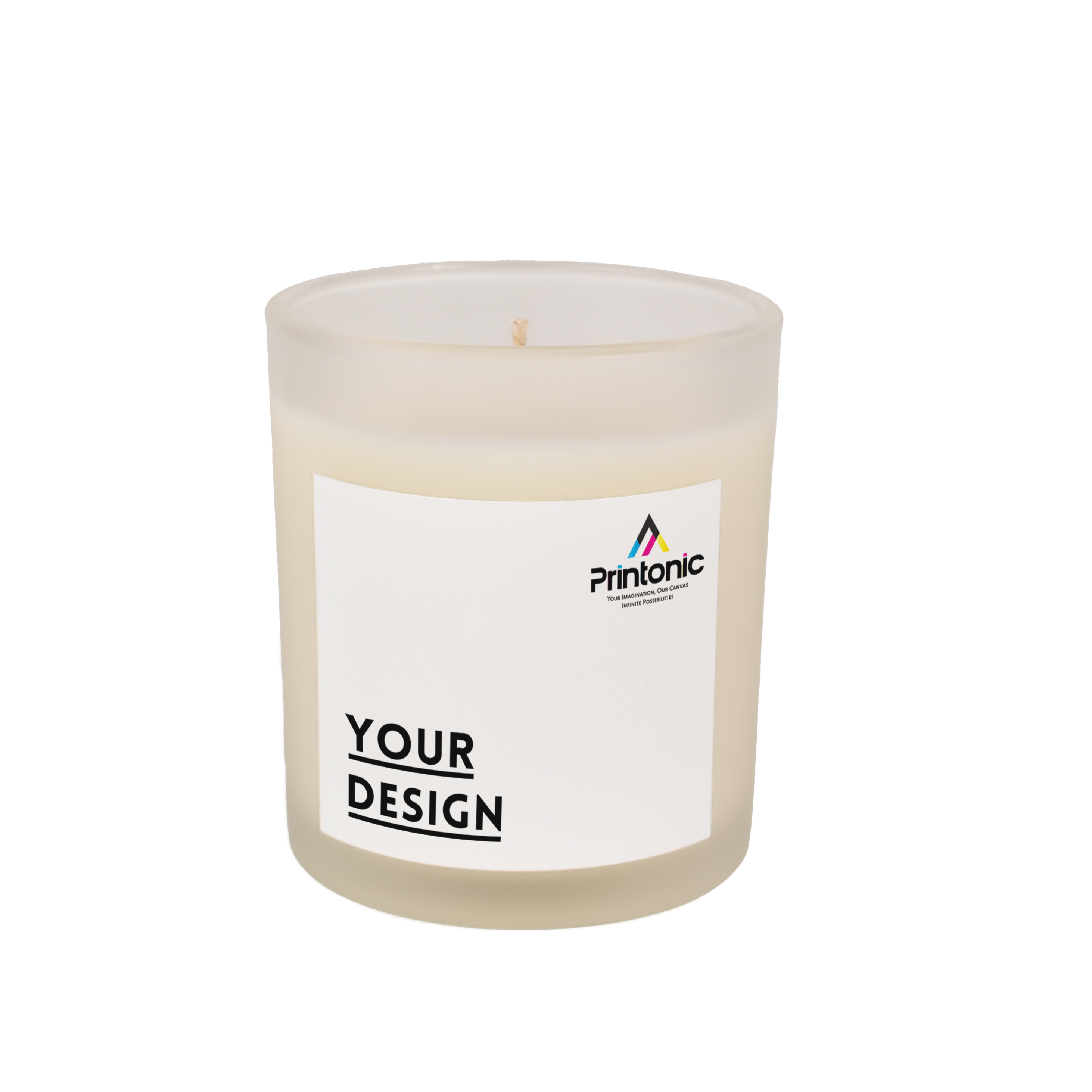 Frosted & Clear 11oz Glass Candle