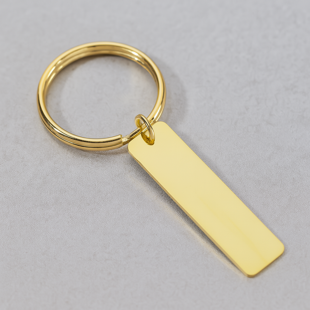 Rectangular Metal Keychain