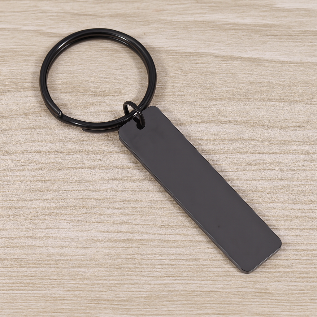 Rectangular Metal Keychain