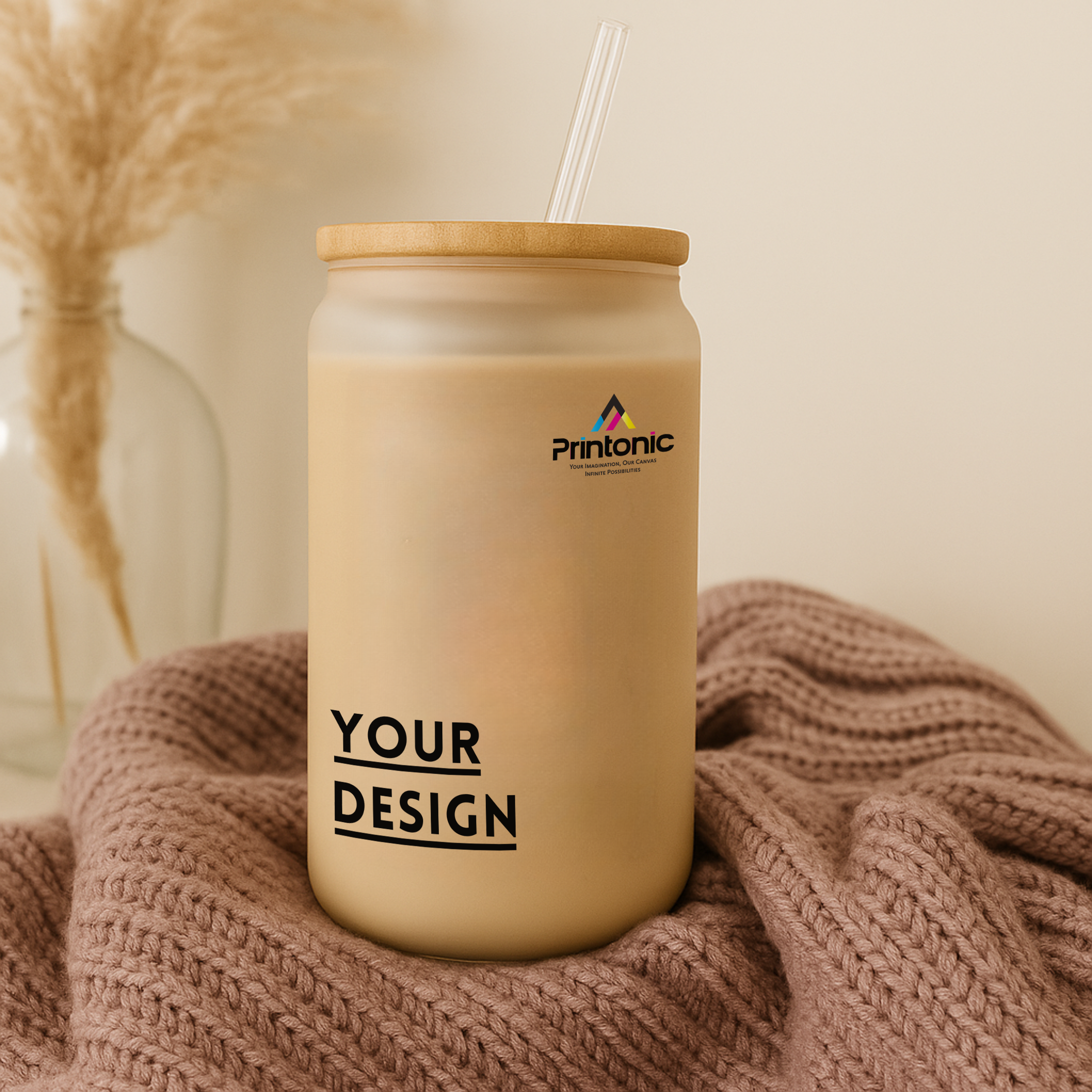 Frosted Glass Can 16oz