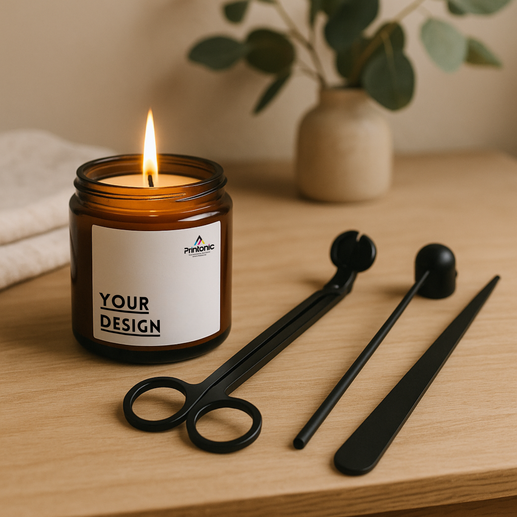 4oz Black Candle Care Gift Set