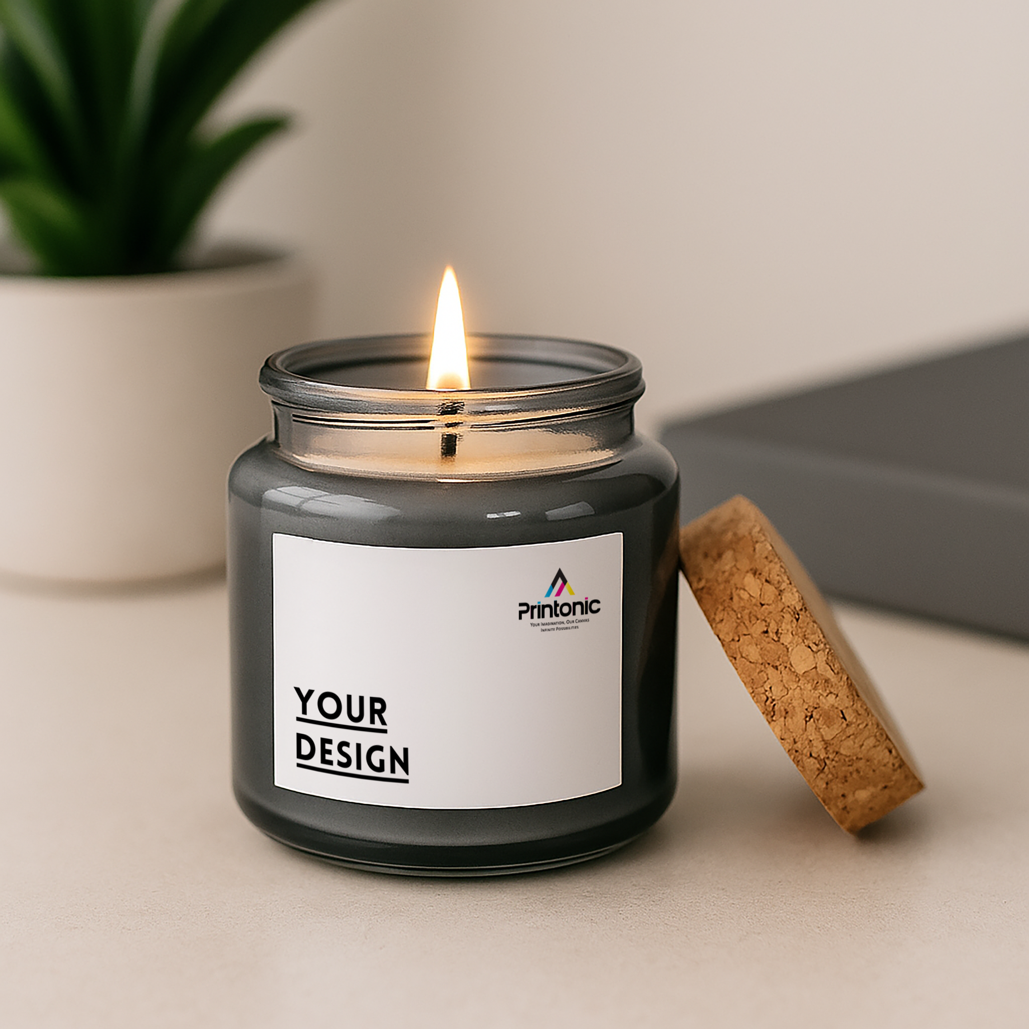 4oz Candle With Cork Lid