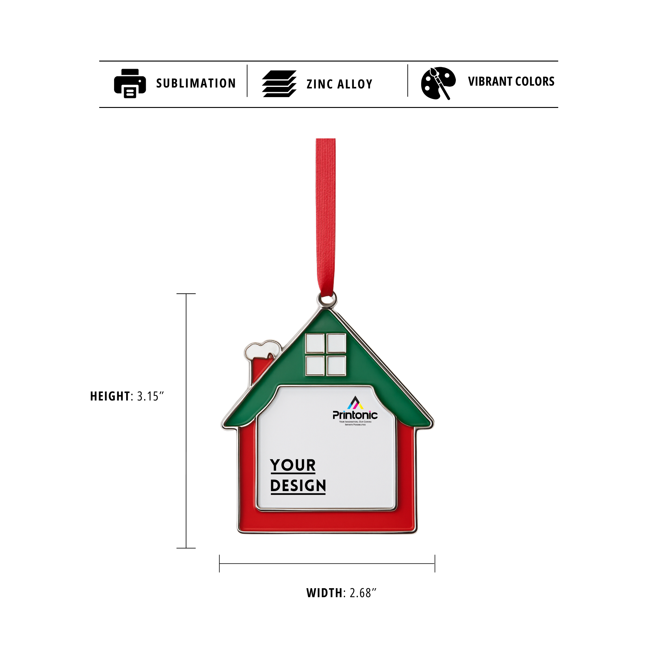 House Shape Metal Ornament