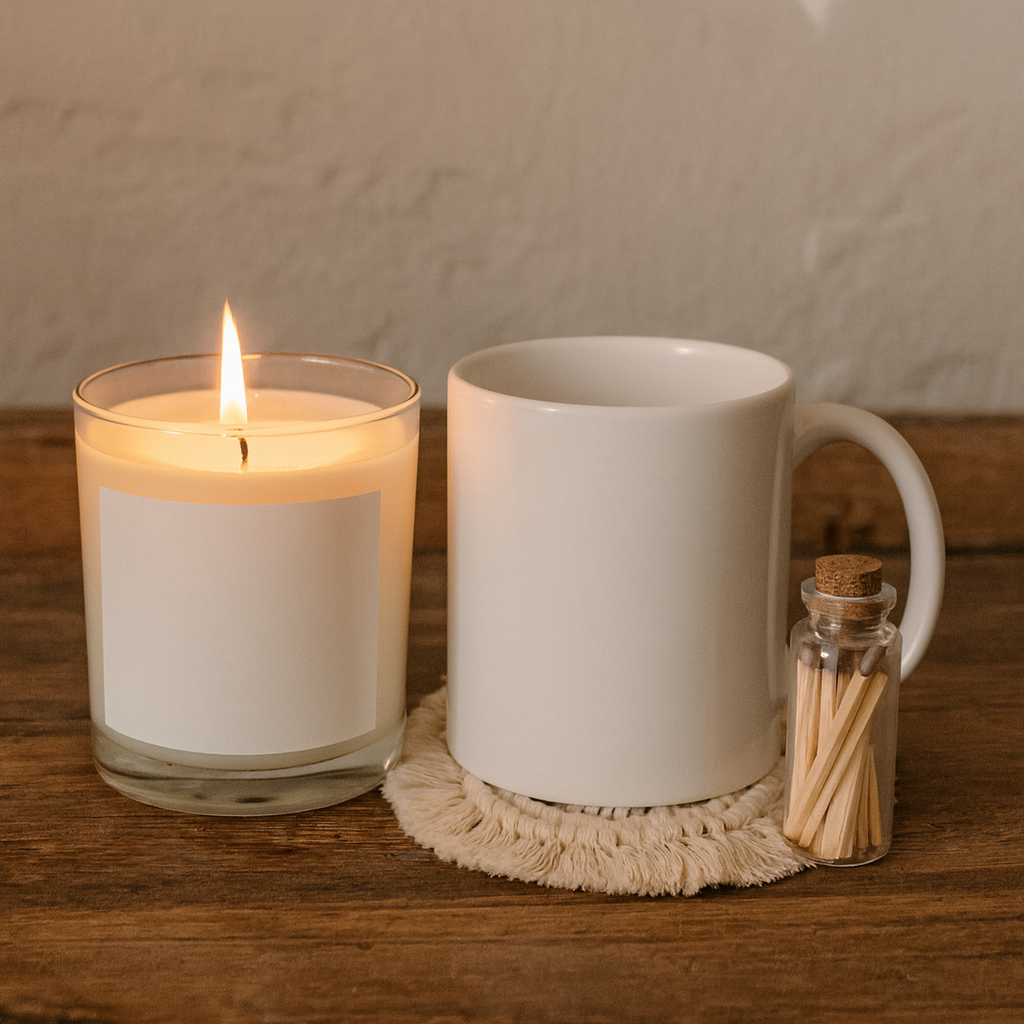 11oz Clear Candle & Mug Gift Set