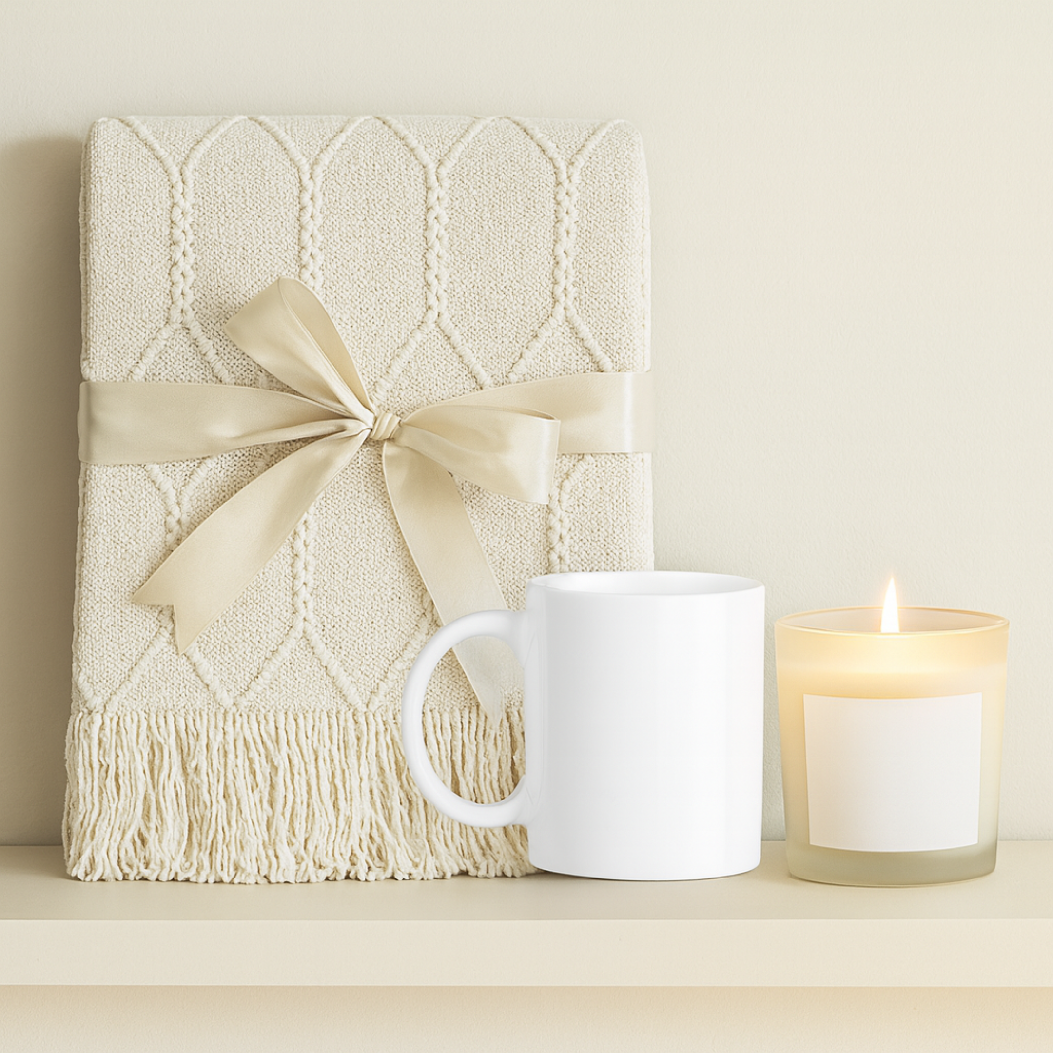 11oz Candle with Mug & Blanket Gift Set