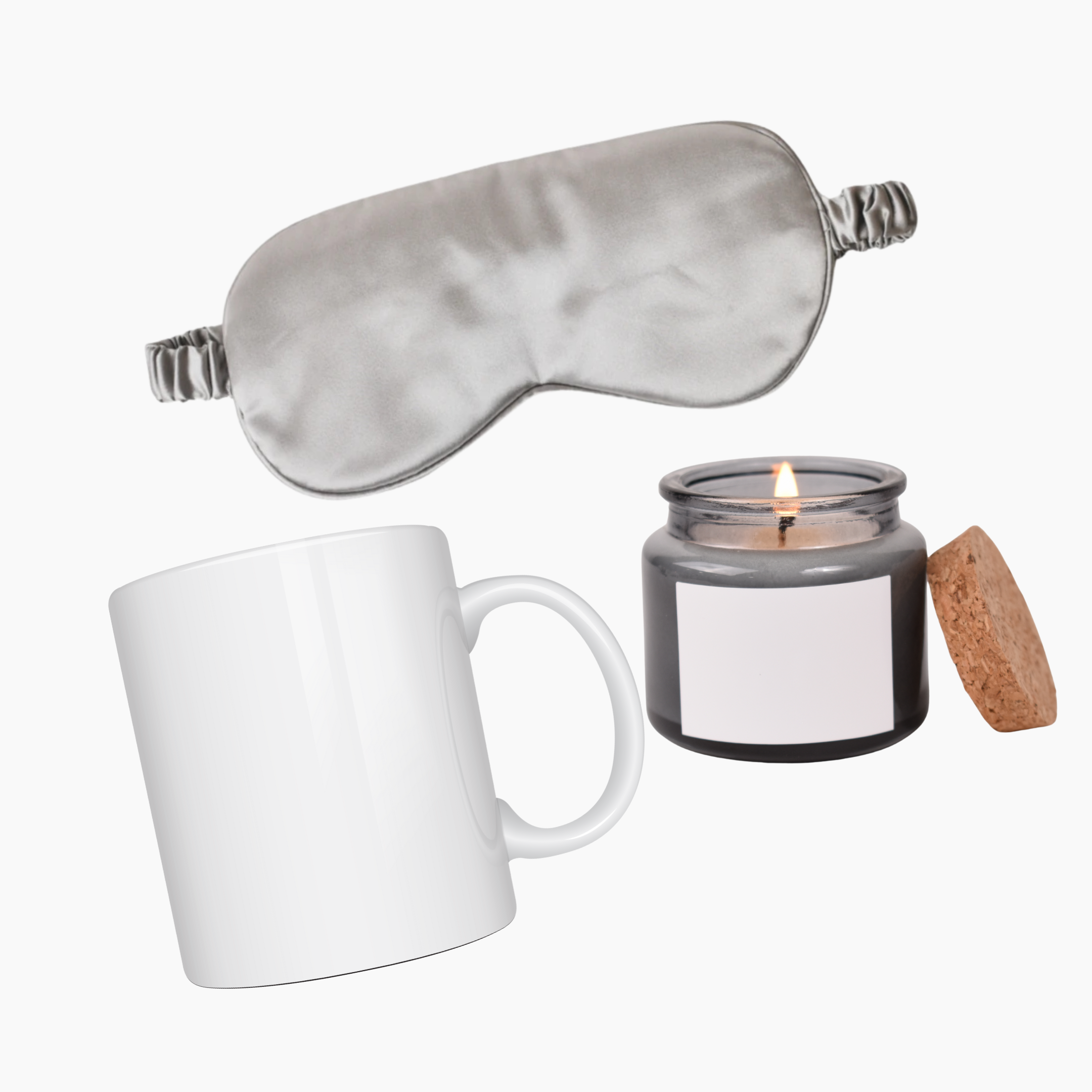 4oz Gray Candle & Mug Gift Set