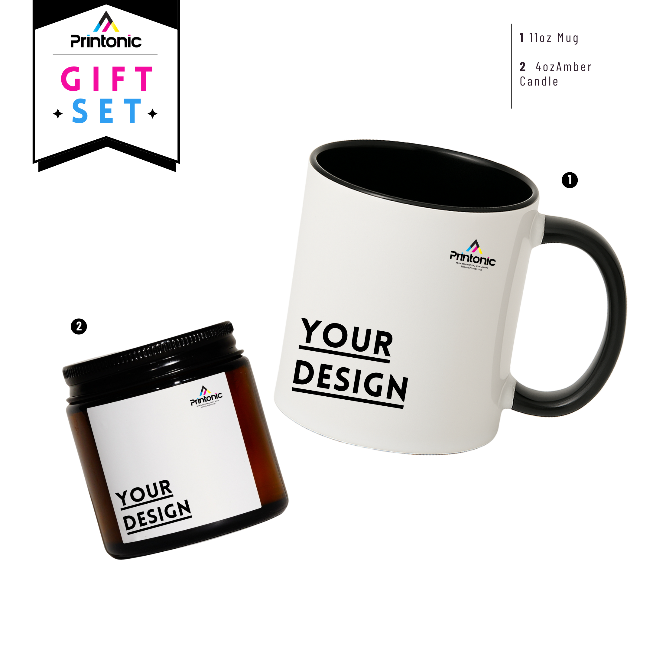 4oz Amber Candle & Mug Gift Set