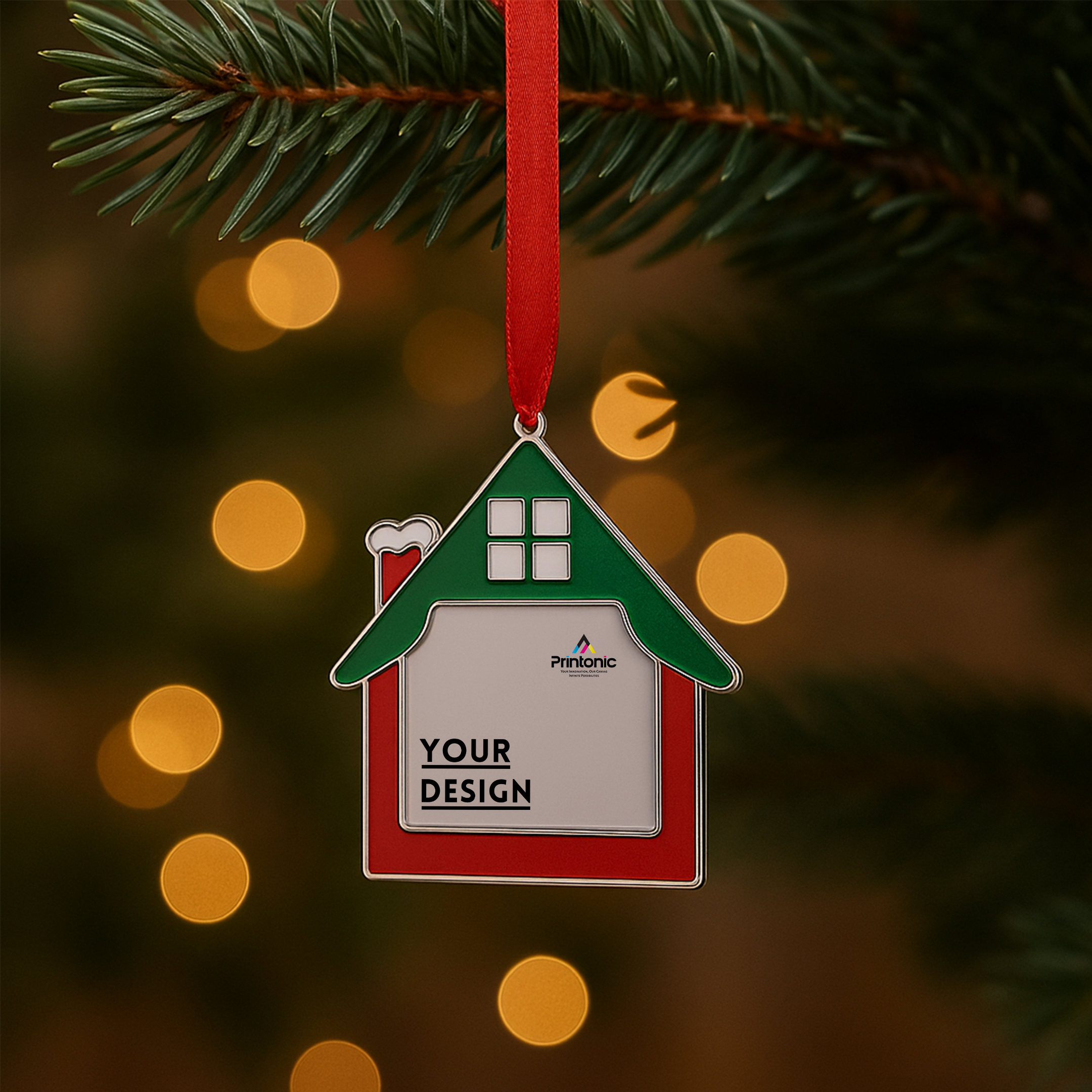 House Shape Metal Ornament