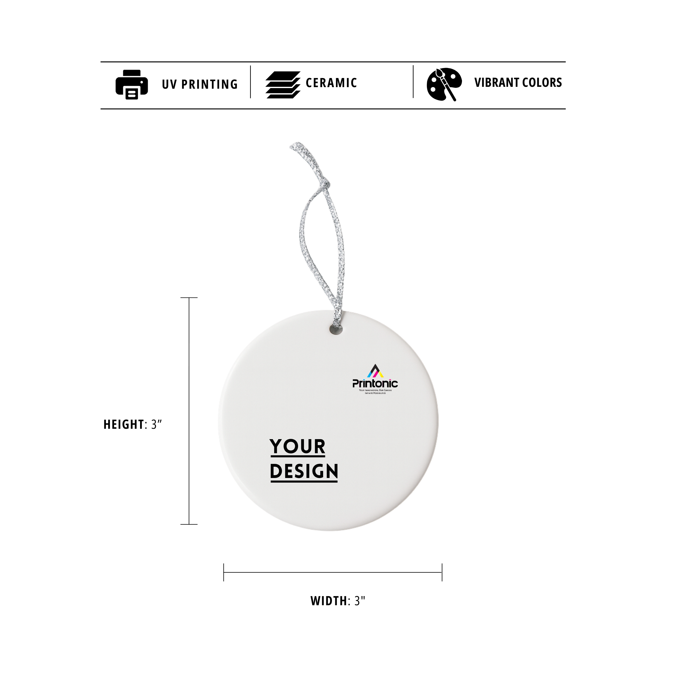 Round Ceramic Ornament