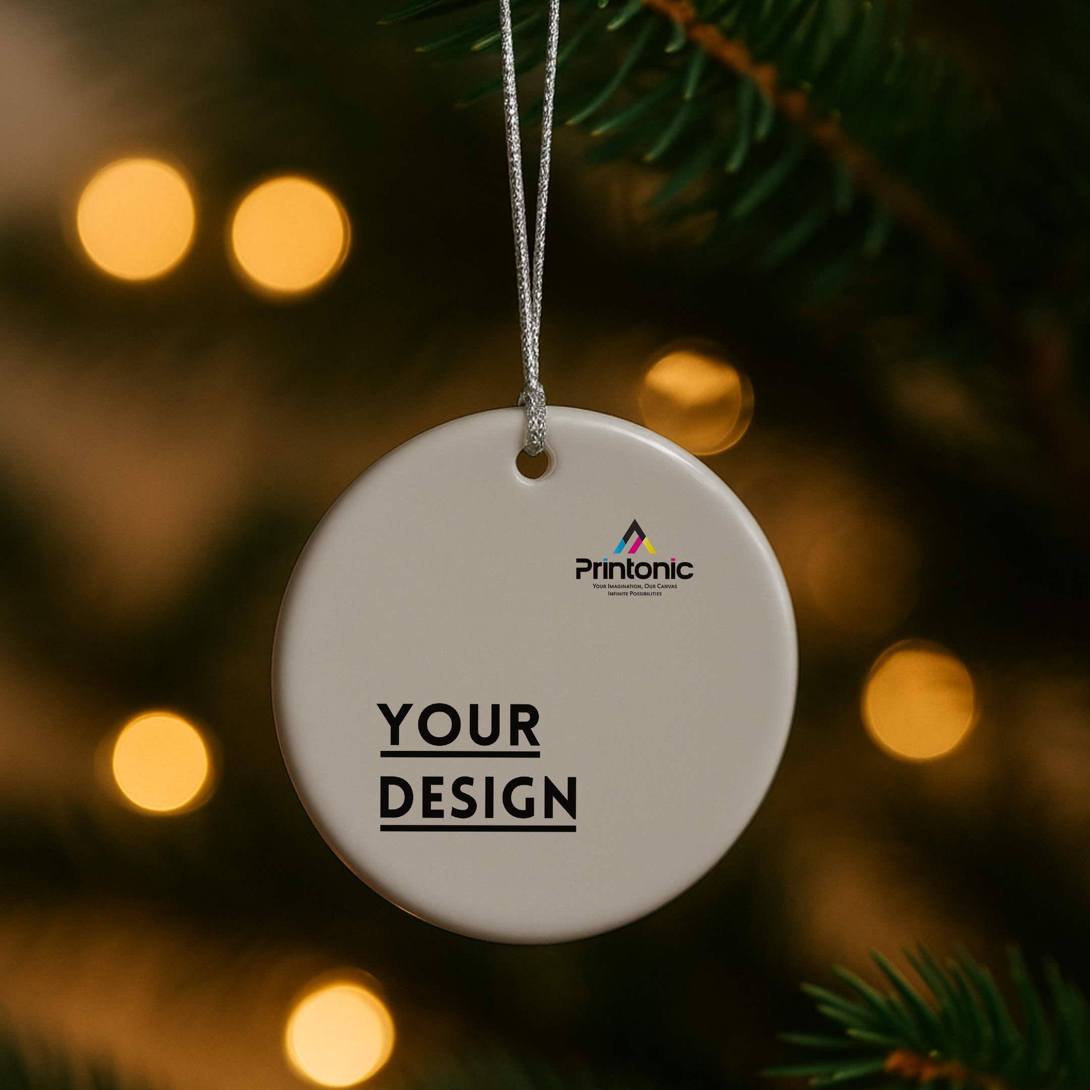 Round Ceramic Ornament