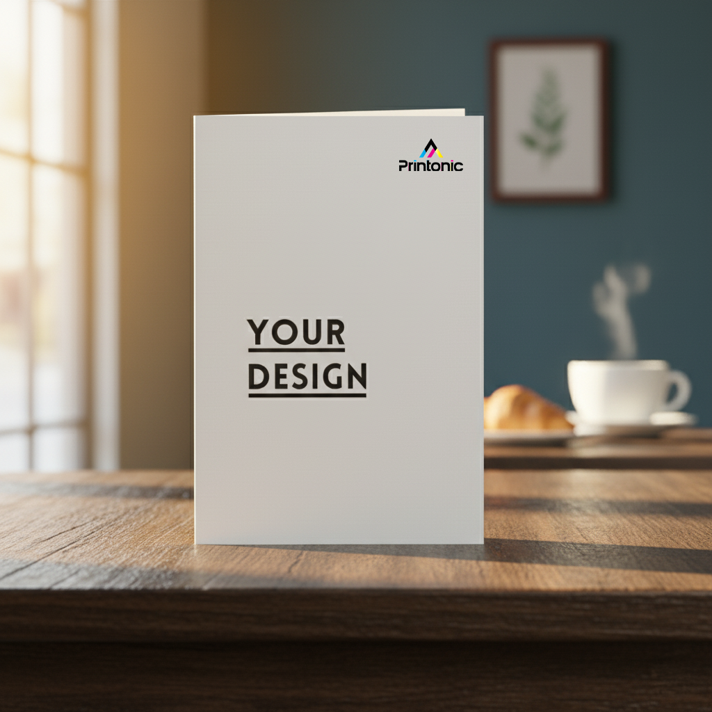 Set of five 5x7 folded cards with envelopes