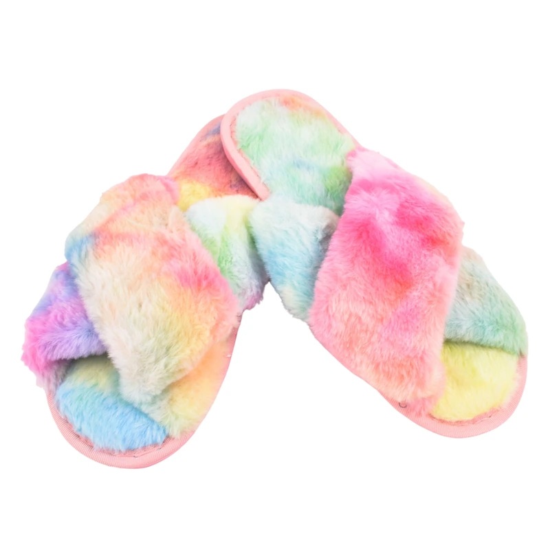 Slipper Size-Color: Large-Rainbow
