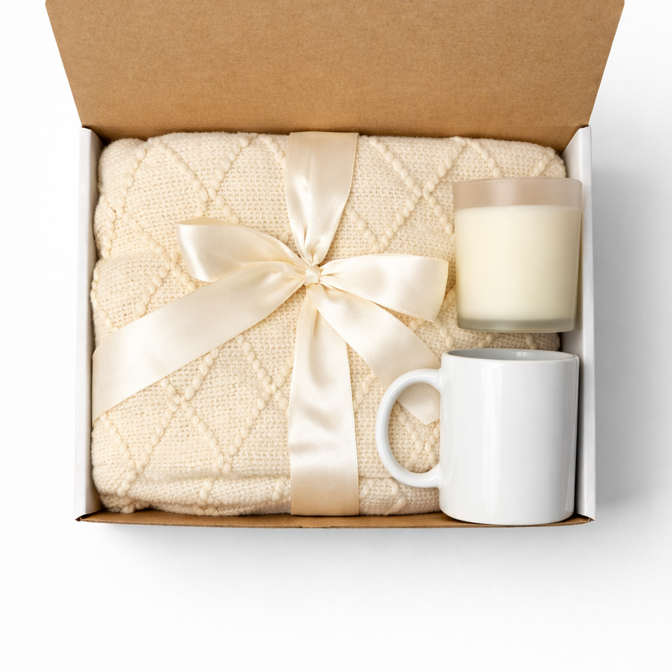 11oz Candle with Mug & Blanket Gift Set
