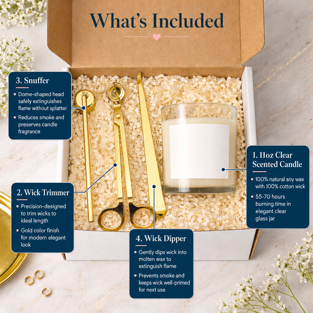 Golden Glow Candle Care Gift Set