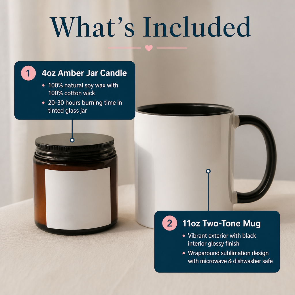 4oz Amber Candle & Mug Gift Set