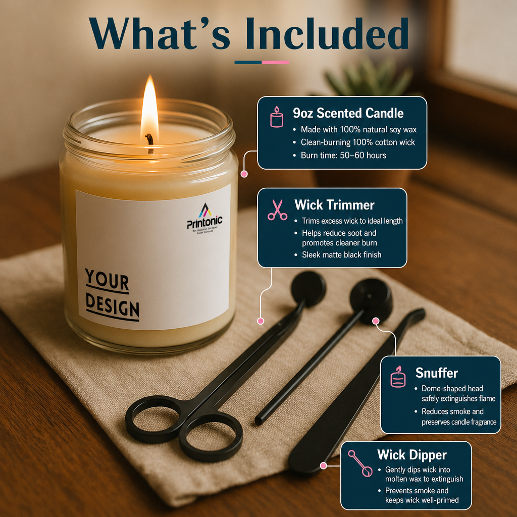 9oz Black Candle Care Gift Set