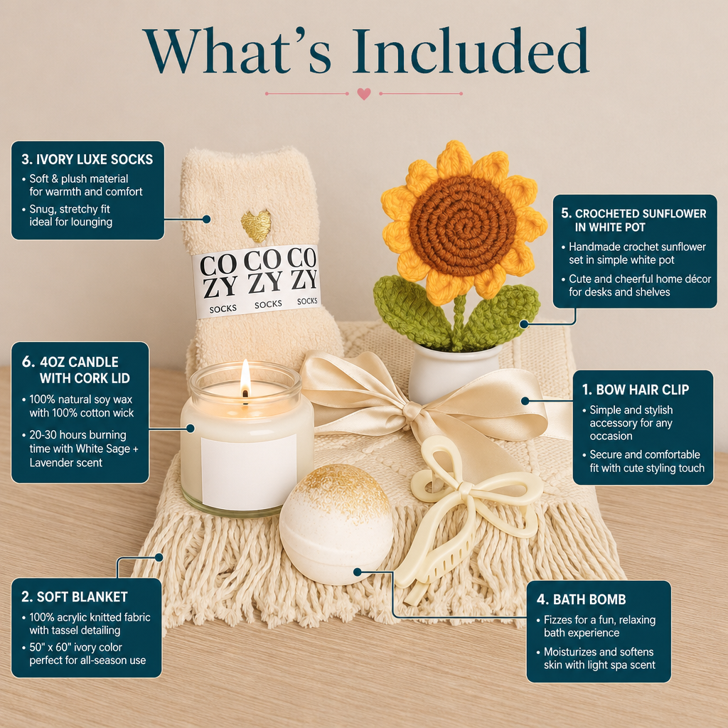 4oz Clear Candle & Sunflower Gift Set