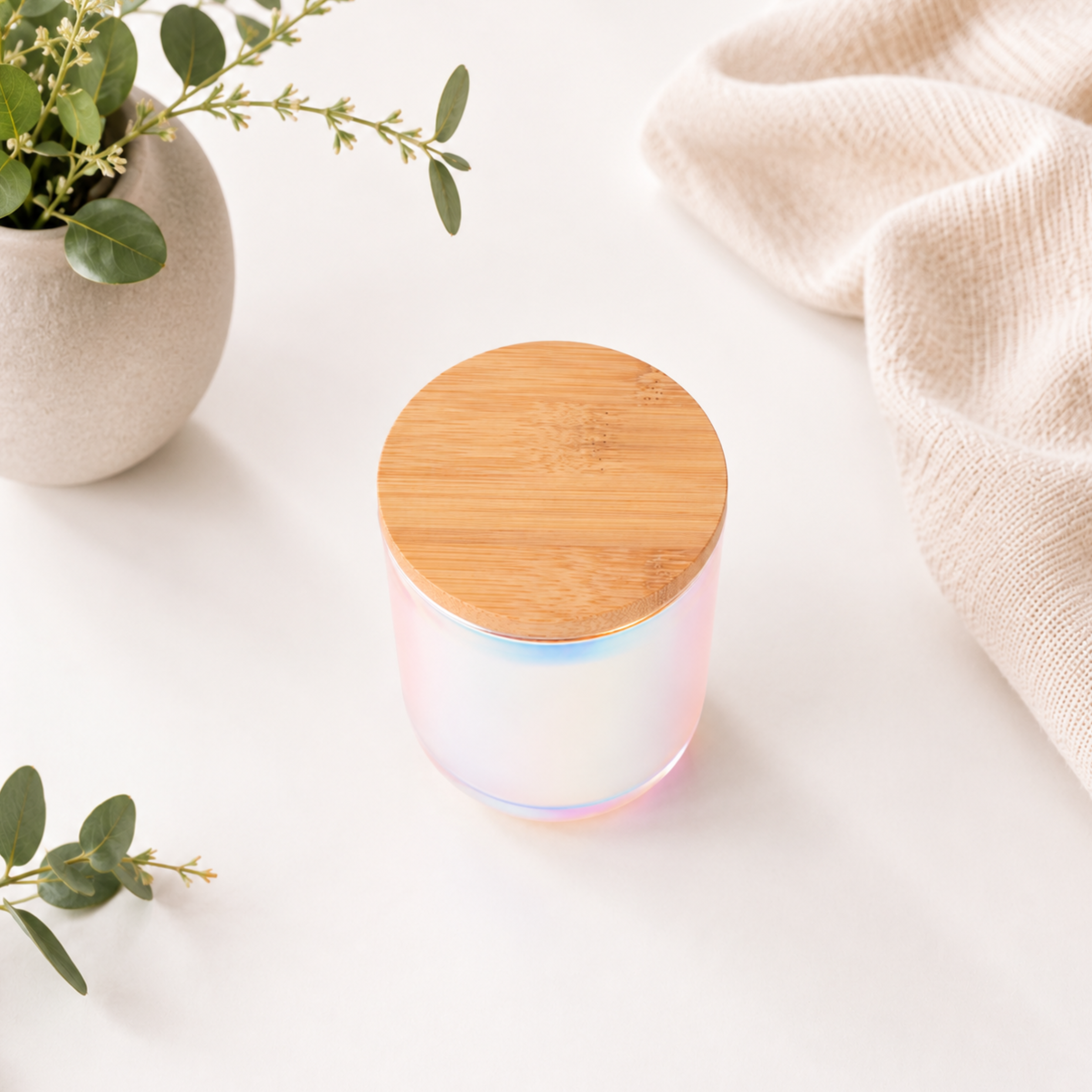 Luxury 14oz Candle with Engraved Bamboo Lid